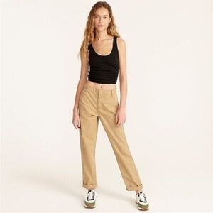 J Crew Slouchy Boyfriend Chino Pant Khaki Tan AV253 Size 32
